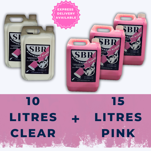 10 Litres Clear SBR & 15 Litres Pink SBR