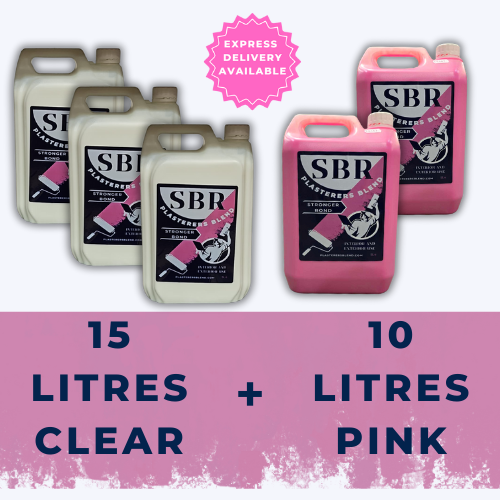 15 Litres Clear & 10 Litres Pink SBR